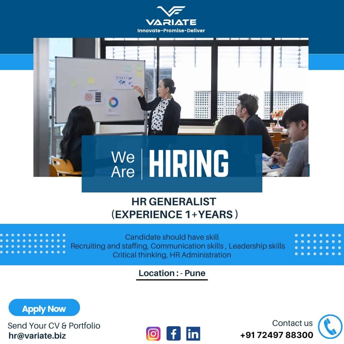 hiring image for human resource generalist job