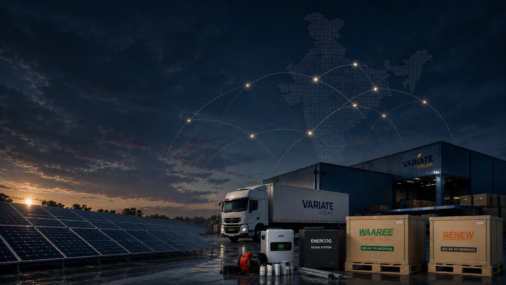 Variate Solar Logistics Center and Raipur Stock Warehouse